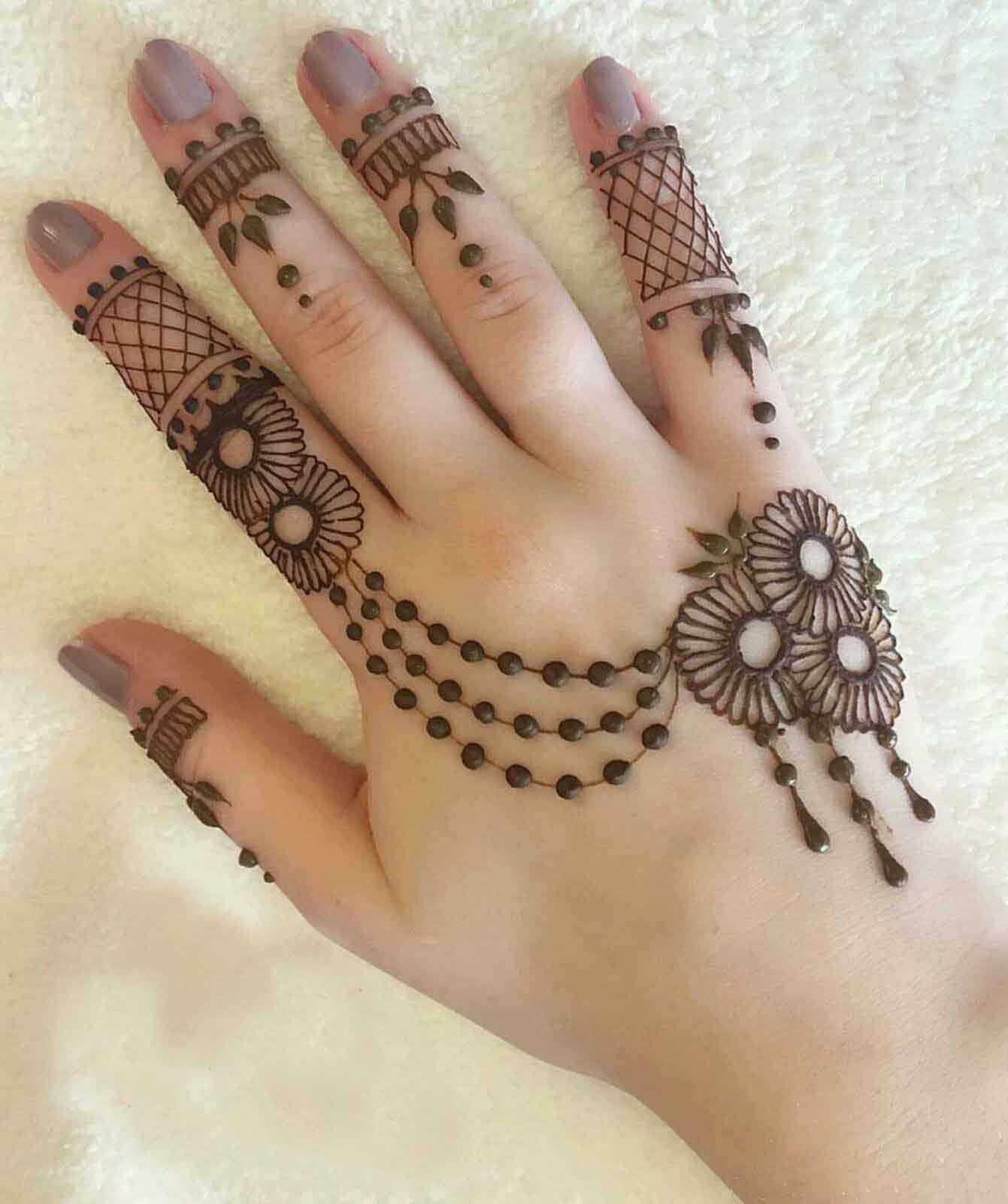 Simple Eid Mehndi Design hand