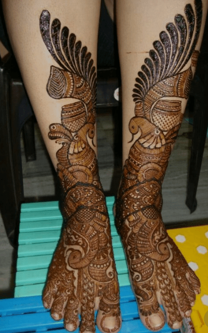 Amazing Leg Mehndi Design