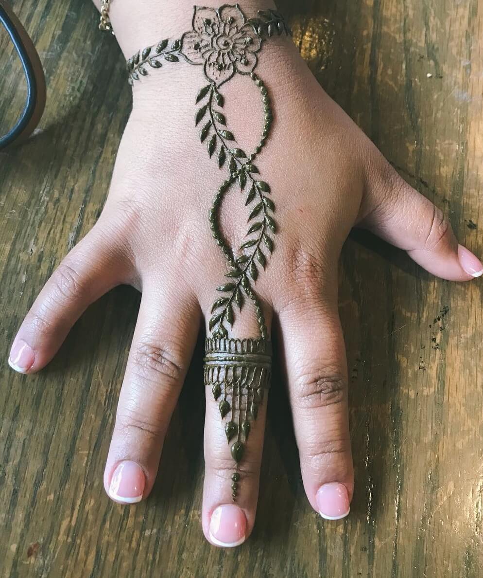 Easy Mehndi Designs For kids Front Hand