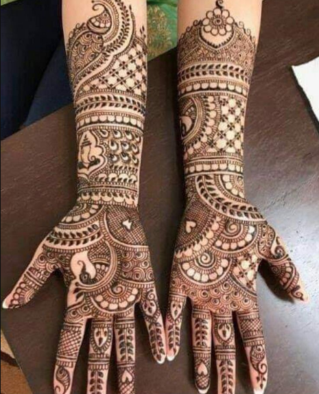 Front Hand Mehndi New Design Bridal