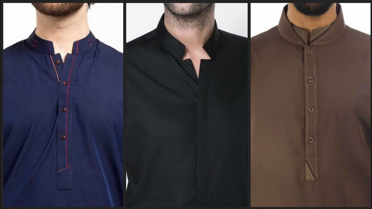 New Men Neck Design Collar Kameez