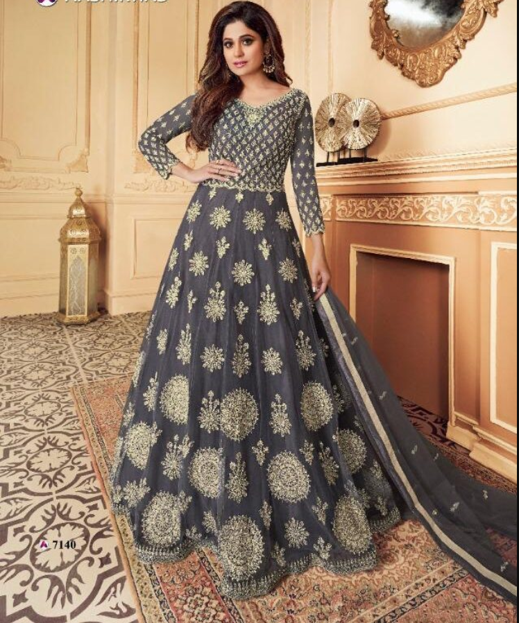 Aaj FASHION Women Maxi Beige, Blue Dress - Buy Aaj FASHION Women Maxi  Beige, Blue Dress Online at Best Prices in India | Flipkart.com