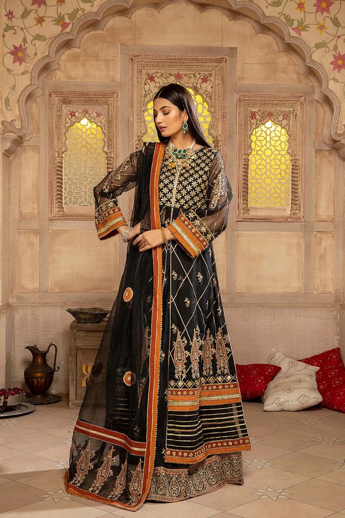 3 Pc Embroidered Organza Suit