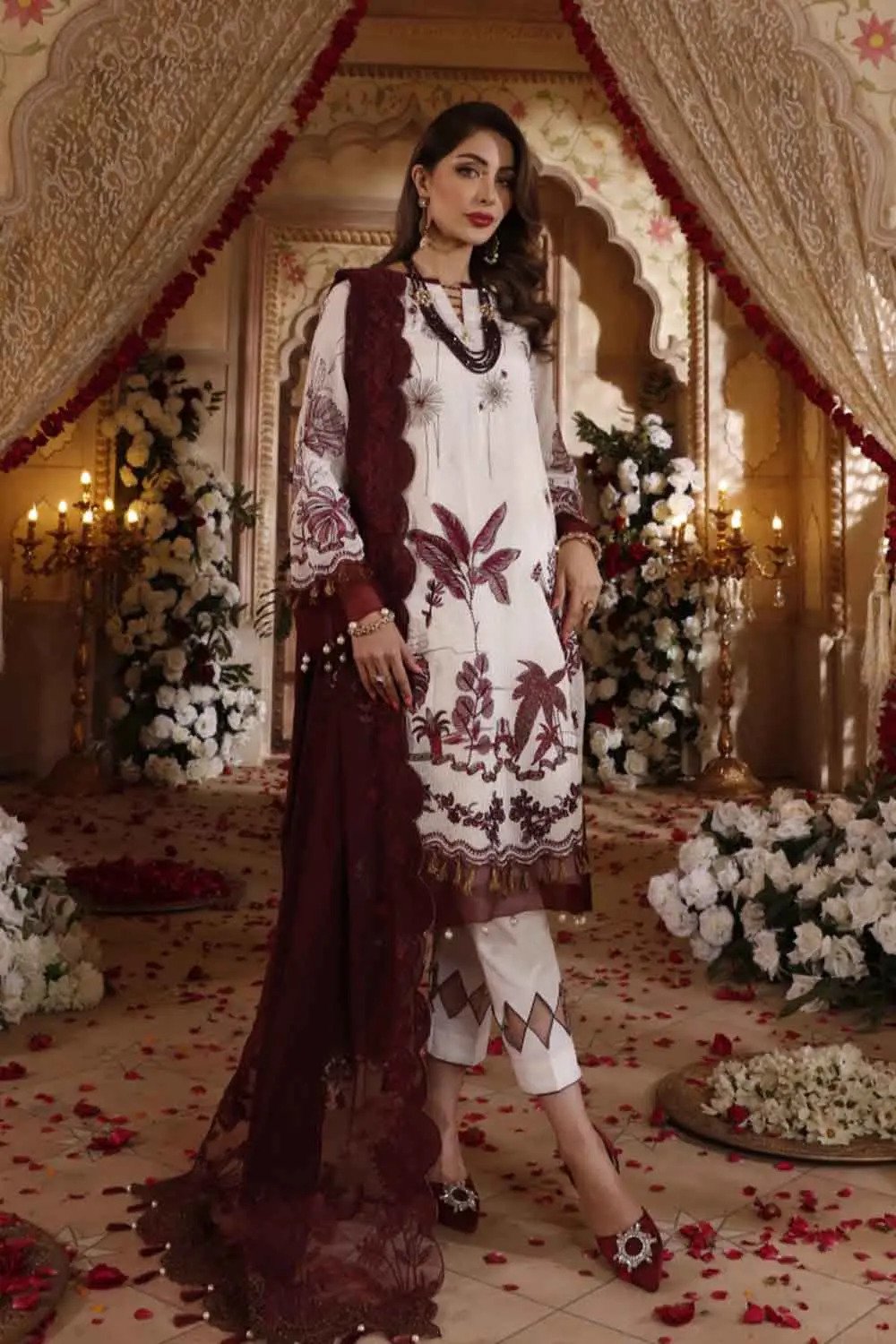 Embroidered Luxury Cotton Suit