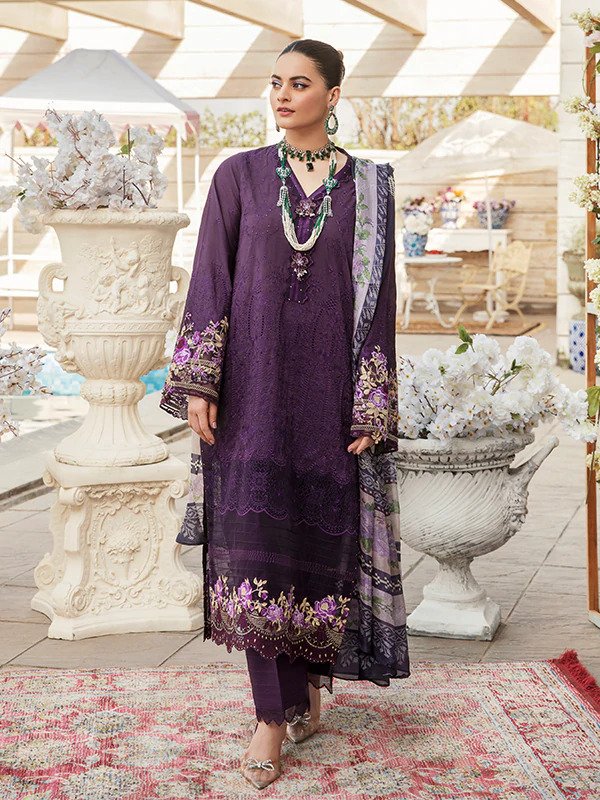 Lawn cotton and silk 3PC Suit