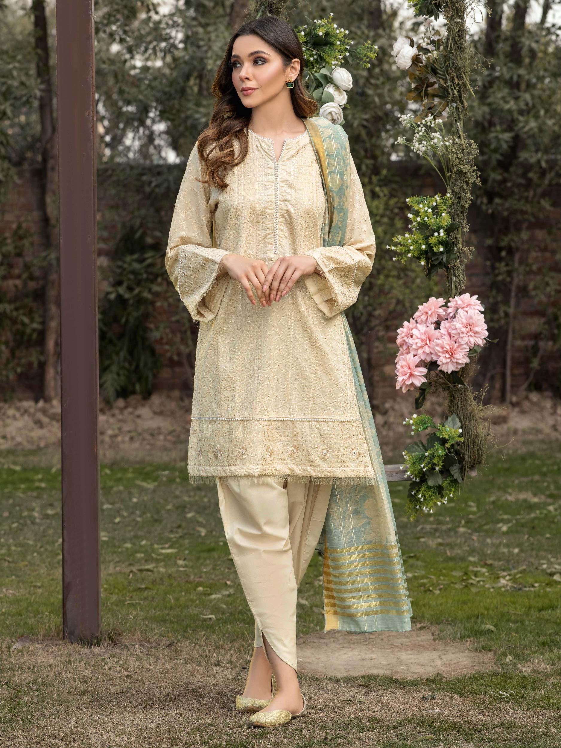 2 Piece Lawn Suit-Embroidered Suit