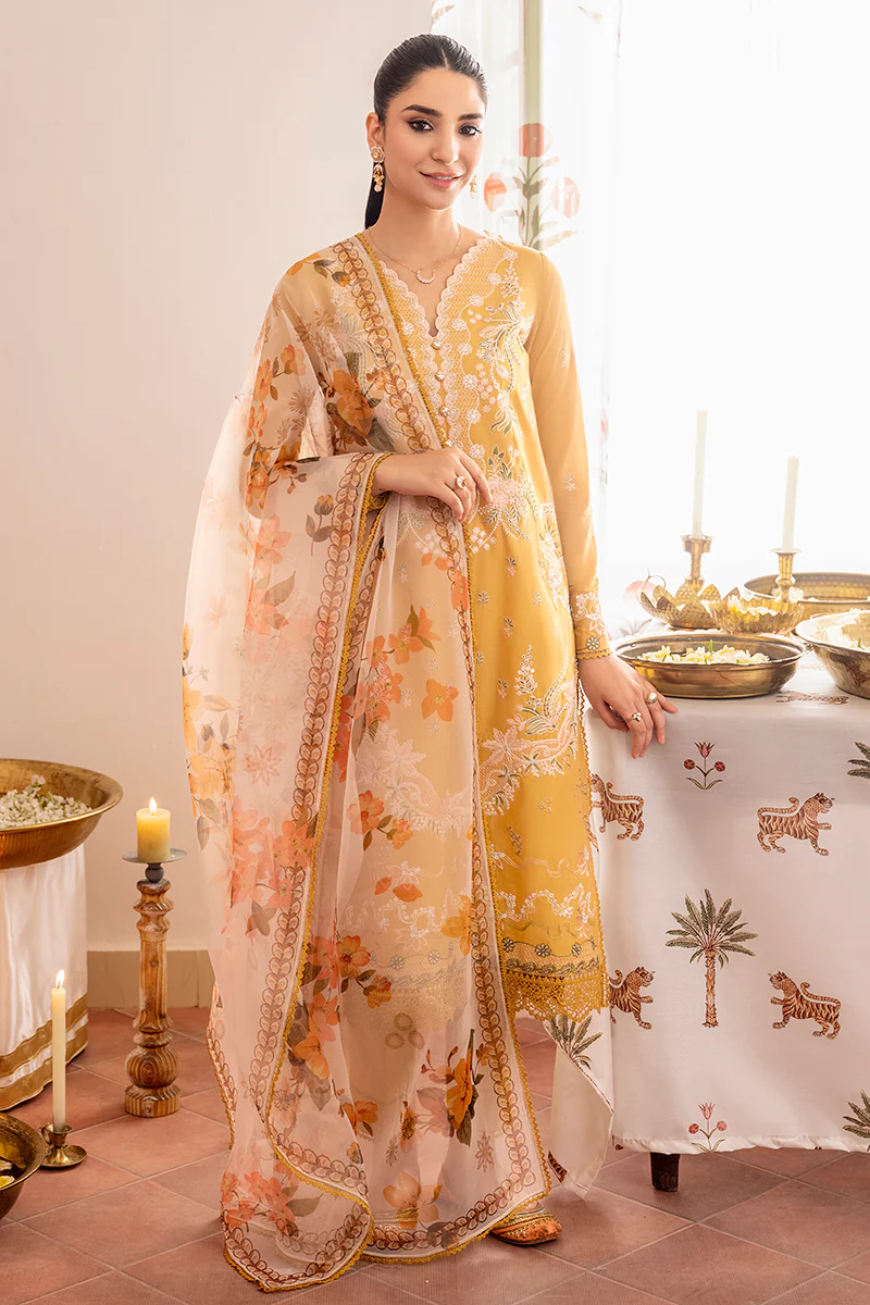 3PC EMBROIDERED LAWN SUIT