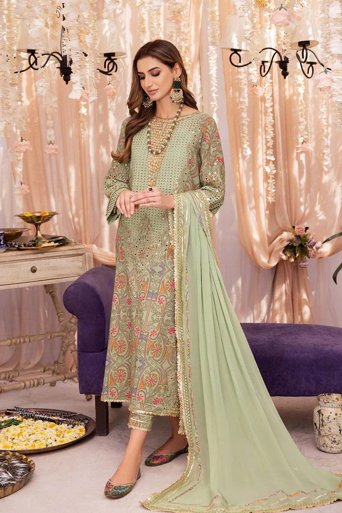 Unstitched Luxury Embroidered suit